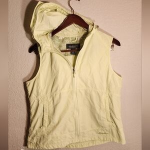 Eddie Bauer lime green vest